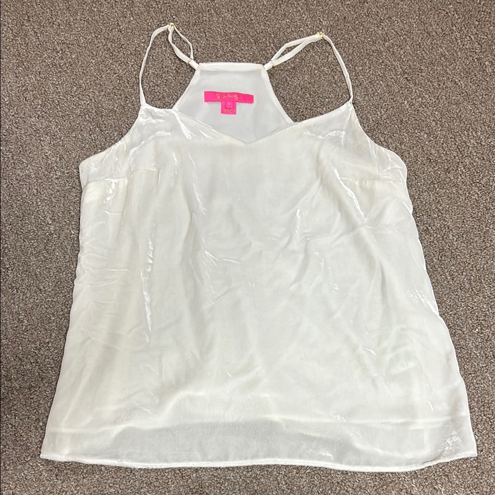 Lilly Pulitzer White Sleeveless Camisole Tank Top
